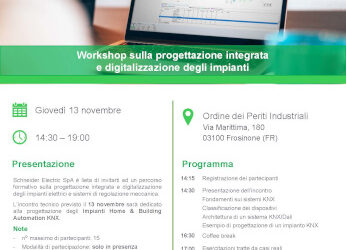Incontro Tecnico – 13 Novembre 2025 – Progettazione degli Impianti Home & Building Automation KNX