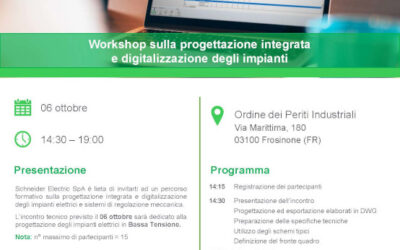 Workshop sulla progettazione integrata e digitalizzazione degli impianti