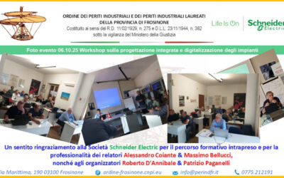 Desideriamo esprimere un sentito ringraziamento alla Società Schneider Electric per il percorso formativo intrapreso e per l’elevata professionalità dei relatori, nonché agli organizzatori per l’impeccabile supporto e coordinamento