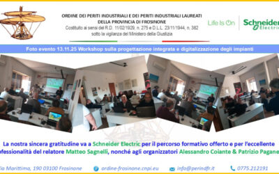 13.11.2025 Workshop sulla progettazione integrata e digitalizzazione degli impianti