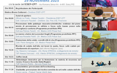 29.11.2025 SEMINARIO FORMATIVO « SETTIMANA EUROPEA DELLA SICUREZZA XIX^ Edizione» DALLA FORMAZIONE ALLA PREVENZIONE: L’Innovazione al servizio della Sicurezza in Edilizia