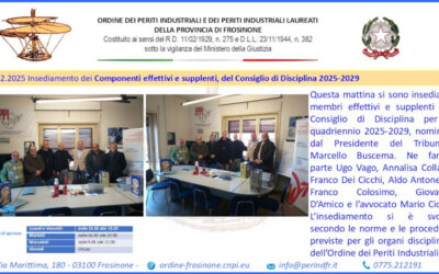 06.12.2025 Insediamento dei Componenti effettivi e supplenti, del Consiglio di Disciplina 2025-2029