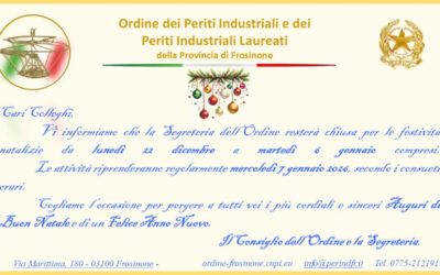 Chiusura festività natalizie 2025