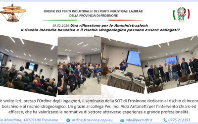 19.02.2026 Seminario organizzato dal SOT di Frosinone dedicato al rischio di incendio boschivo e al rischio idrogeologico