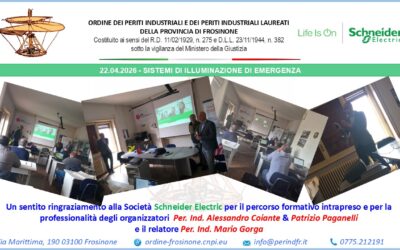 22.04.2026 Evento Sistemi di Illuminazione di emergenza organizzato dalla Società Schneider Electric