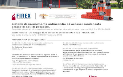 26.05.2026 – Sistemi di spegnimento antincendio ad aerosol condensato a base di sali di potassio