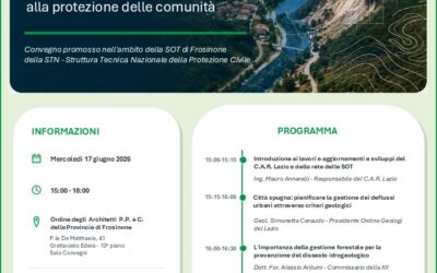 17.06.2026 – Seminario – Dissesto idrogeologico:  Convegno promosso nell’ambito della SOT di Frosinone  della STN – Struttura Tecnica Nazionale della