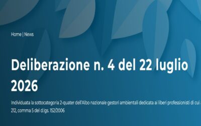 Deliberazione n. 4 del 22 luglio 2026